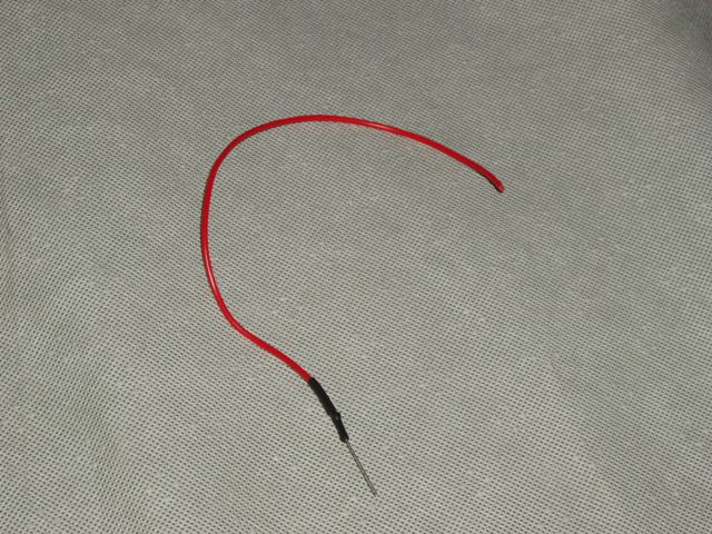 Shrink Wrapped Red Wire & Diode